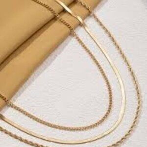 Minimalist 14K Gold Plated Layering Necklace - New Gift Gifting Stocking Stuffer